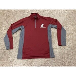 Washington State Cougars Colosseum Men's 1/4 Zip Long Sleeve Pullover NWT SZ M